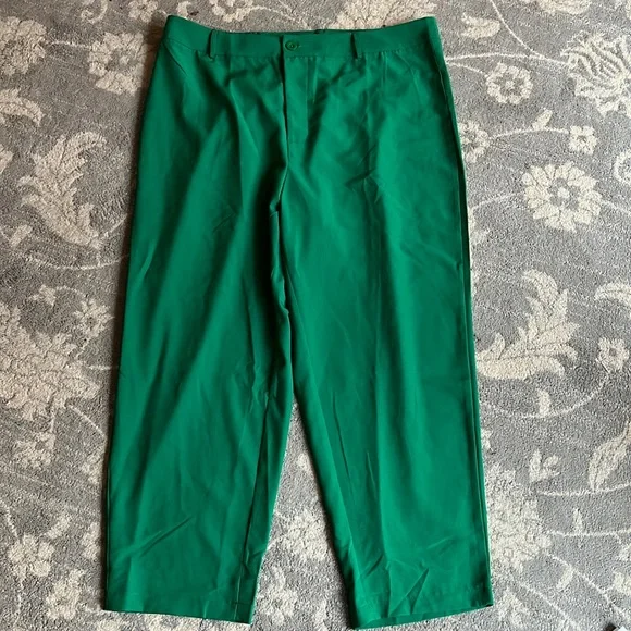 👖 NWOT women’s shein curve slacks pants skinny 1xl plus holiday green - Picture 2 of 2